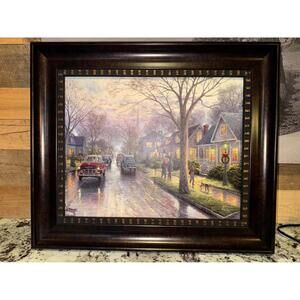 Thomas Kinkade Studios “Hometown Christmas” – 16”x20” Brushstroke Vignette